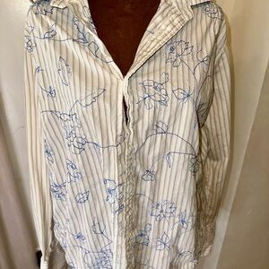 Guess Beige and Red Striped Shirt